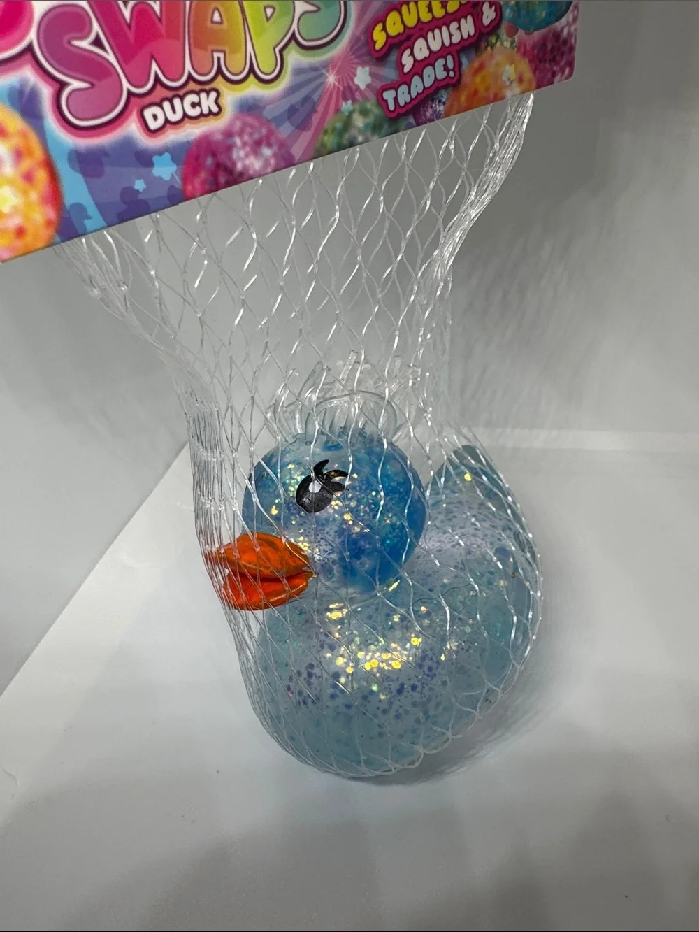 Sugar Swaps Blue Glitter Duck Kids Squishy Toy